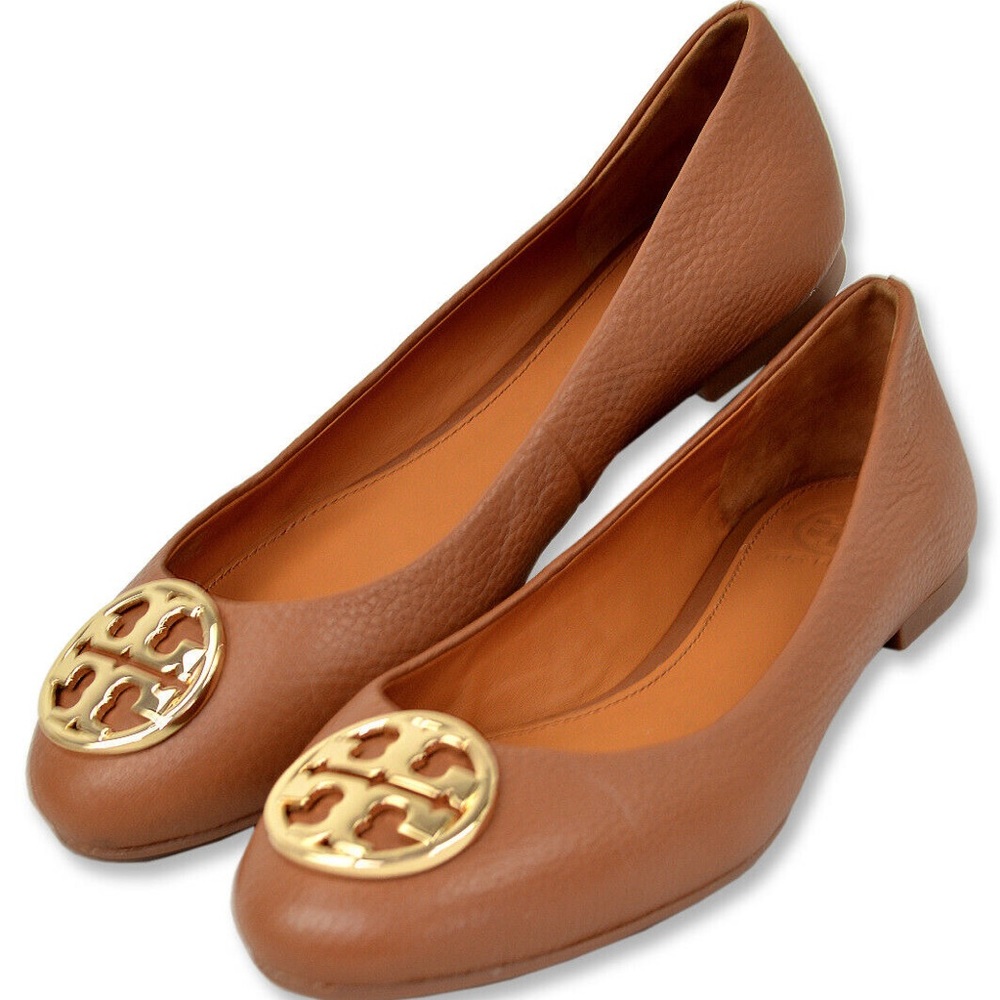 Tory Burch Pebbled Leather Flats